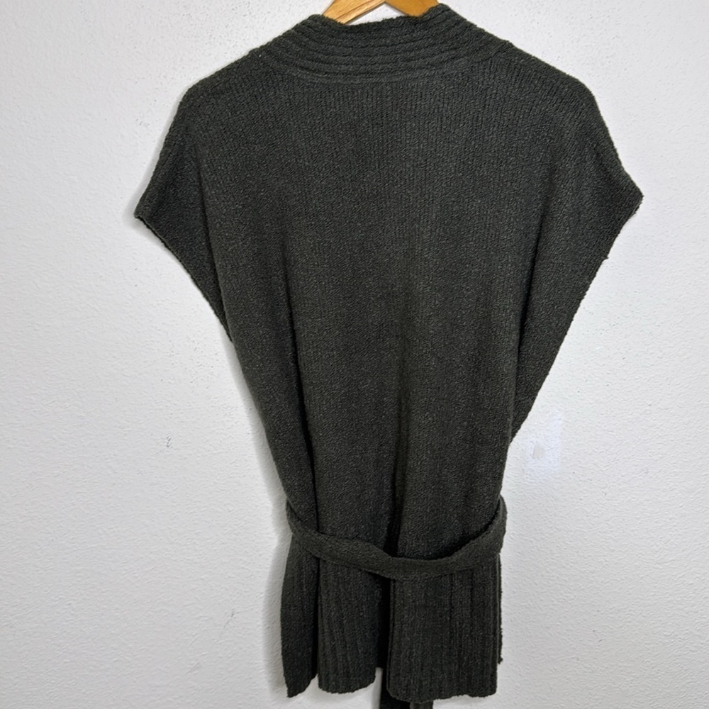 J.Jill relaxed belted vest in gray size S-L knit poncho - Picture 3 of 4